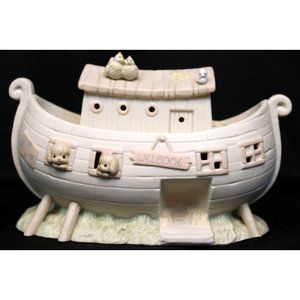 Vtg 1992 Precious Moments Noah's Ark Nightlight #530042 2 by 2 Porcelain